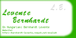 levente bernhardt business card